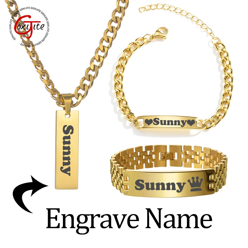 Men Fashion Rave - Goxijite Custom Engraved Name Necklace Cuban