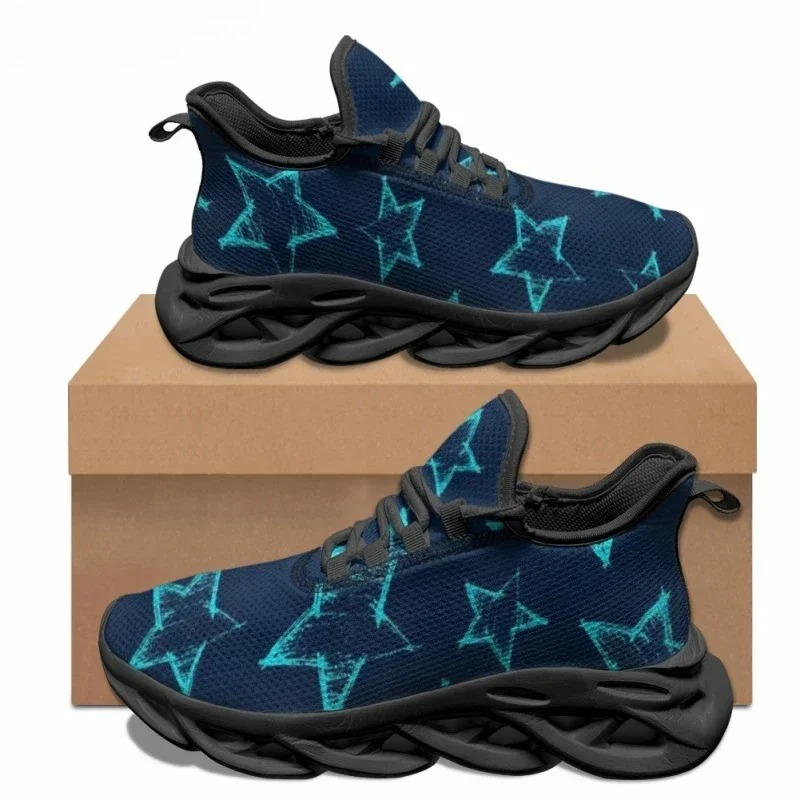 Men'S Fashion Running Shoes - Street Fashion Flat Shoes Star Pattern