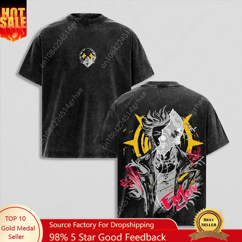 Graphic Tee Oversized - Gachiakuta Vintage Anime Washed Shirt Anime
