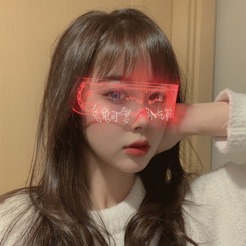 LED Luminous Colorful Sunglass - Men Fashion Rave recension och pris