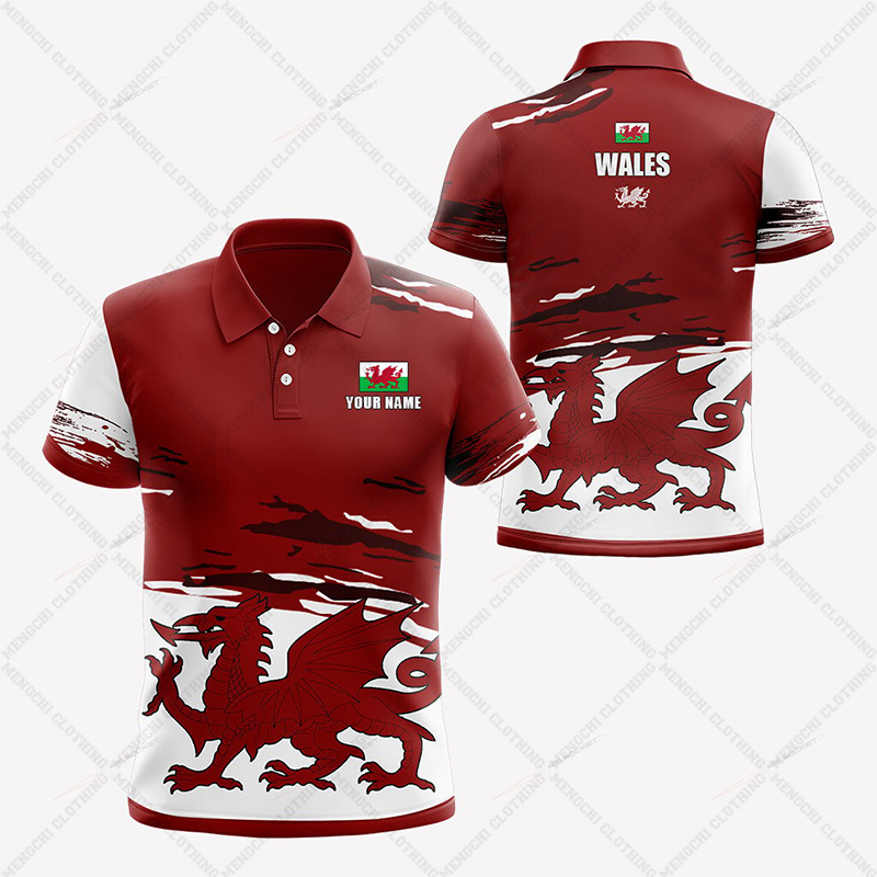 Custom Name Wales Flag Graphic - Graphic Tee Oversized recension och pris