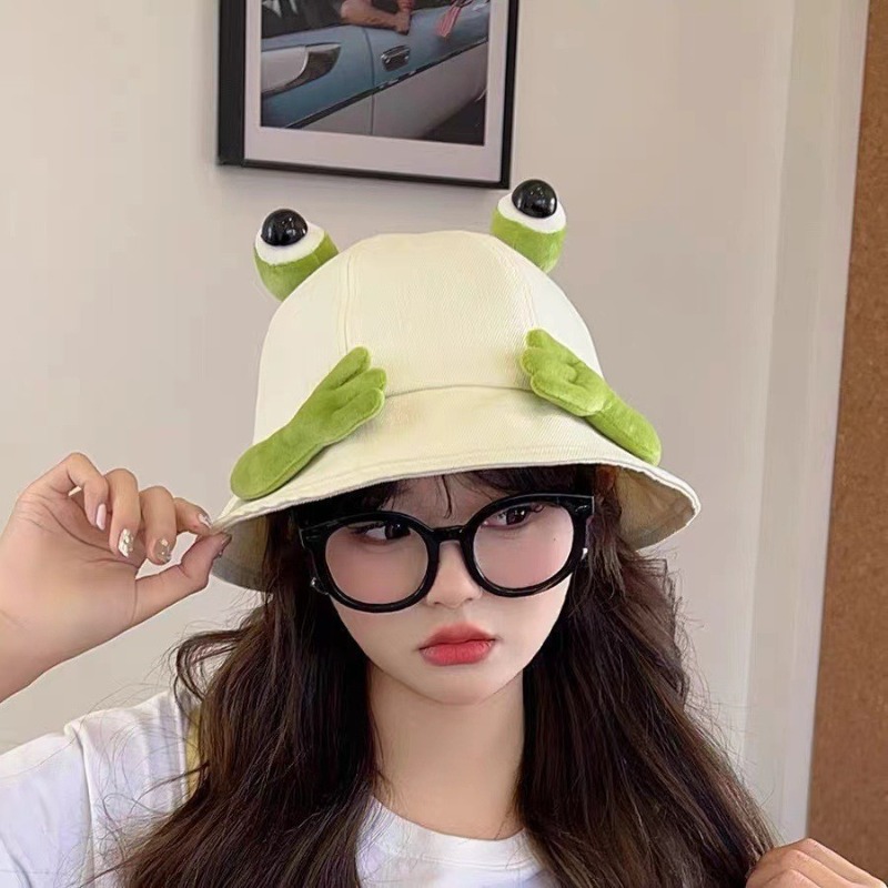 Funny 3D Frog Eyes Bucket Hat  - Mens Fashion Bucket Hat recension och pris