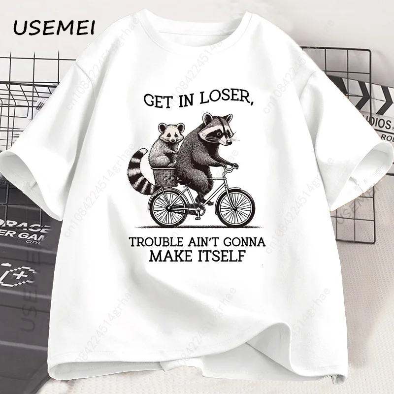 Get in Loser T Shirt Funny Rac - Graphic Tee Oversized recension och pris