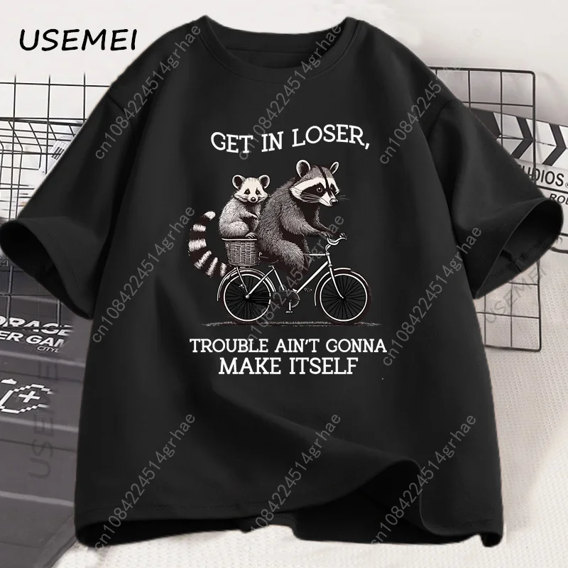 Get in Loser T Shirt Funny Rac - Graphic Tee Oversized recension och pris