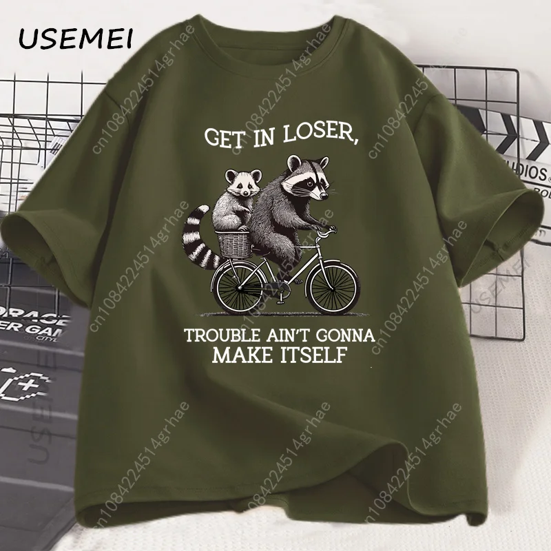 Get in Loser T Shirt Funny Rac - Graphic Tee Oversized recension och pris