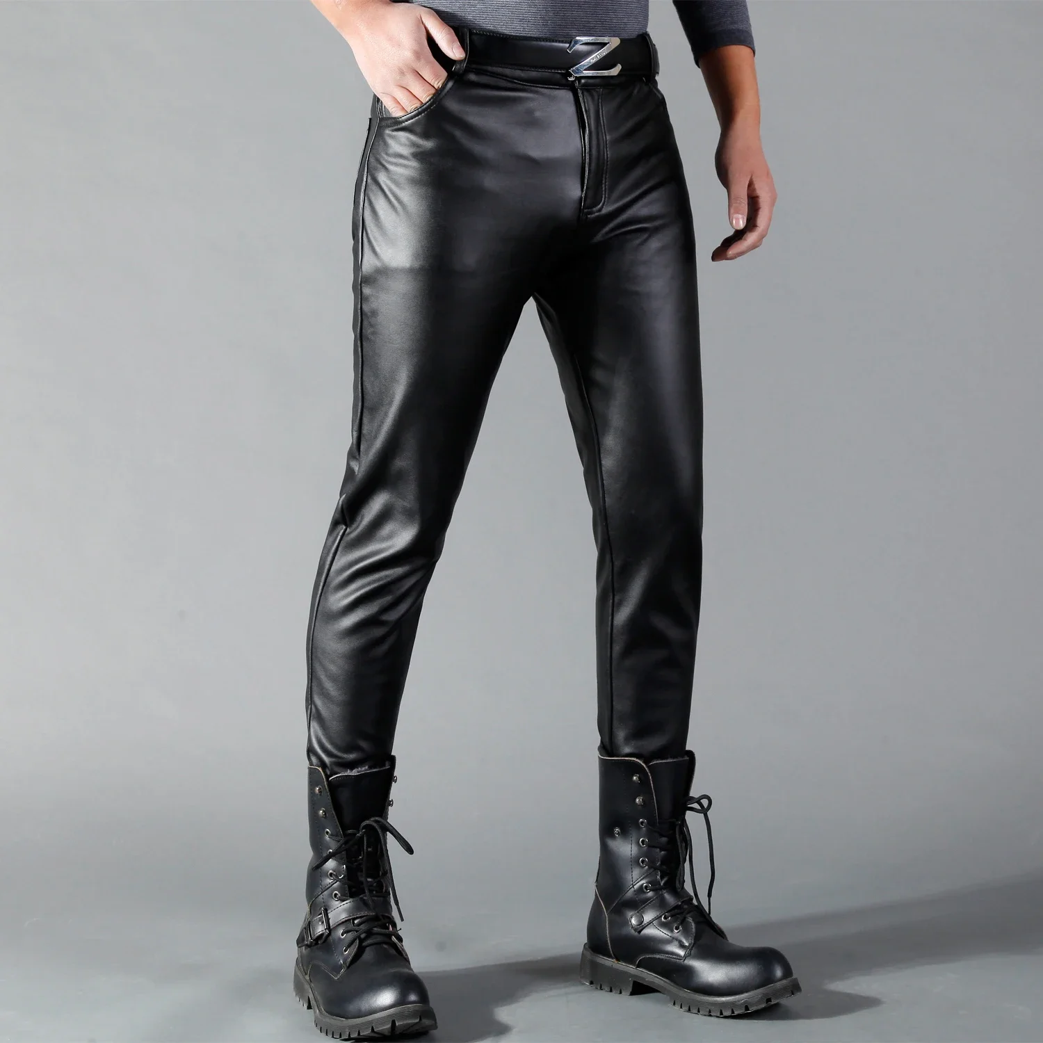 Men's Leather Pants Skinny Fit - Men Fashion Rave recension och pris