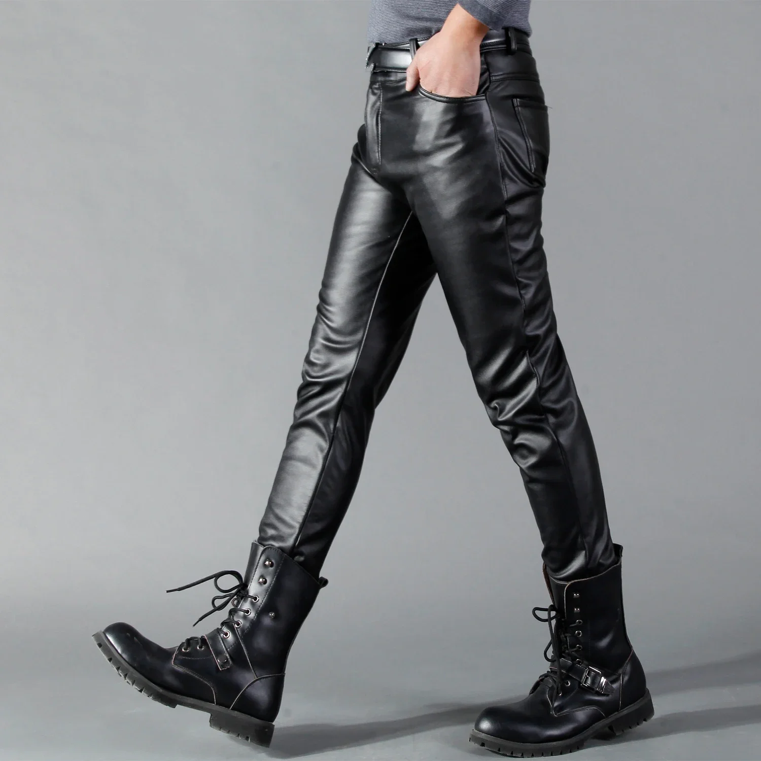 Men's Leather Pants Skinny Fit - Men Fashion Rave recension och pris