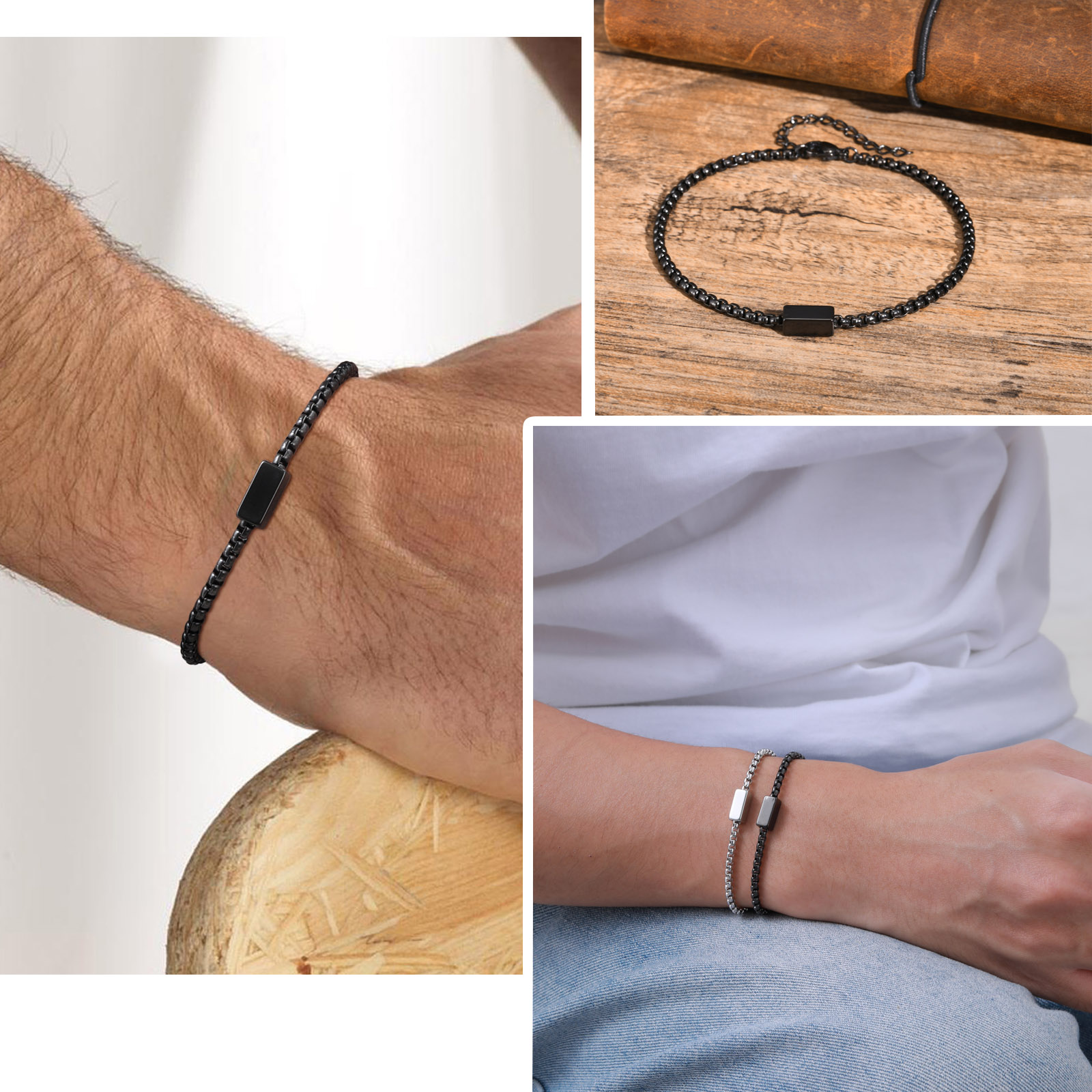 Custom Bracelet Wear-Resistant - Men'S Fashion Gold Chain recension och pris