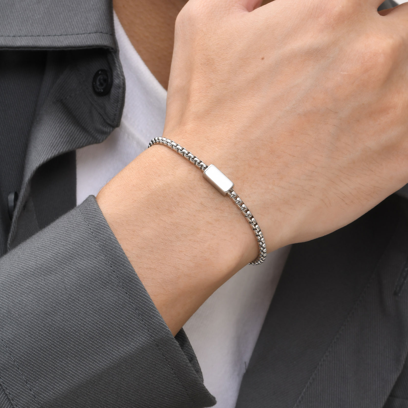Custom Bracelet Wear-Resistant - Men'S Fashion Gold Chain recension och pris