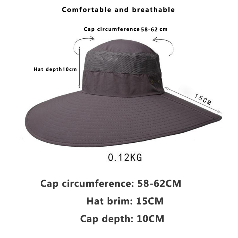 Hot Men's 15CM Big Wide Brim F - Mens Fashion Bucket Hat recension och pris