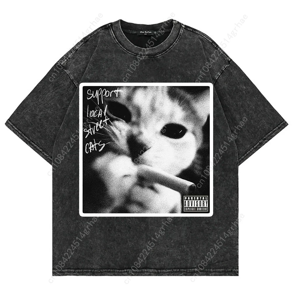 100% Cotton Vintage Washed Y2k - Graphic Tee Oversized recension och pris