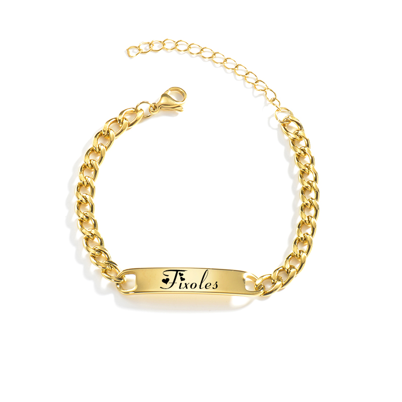 Goxijite Custom Engraved Name  - Men Fashion Rave recension och pris