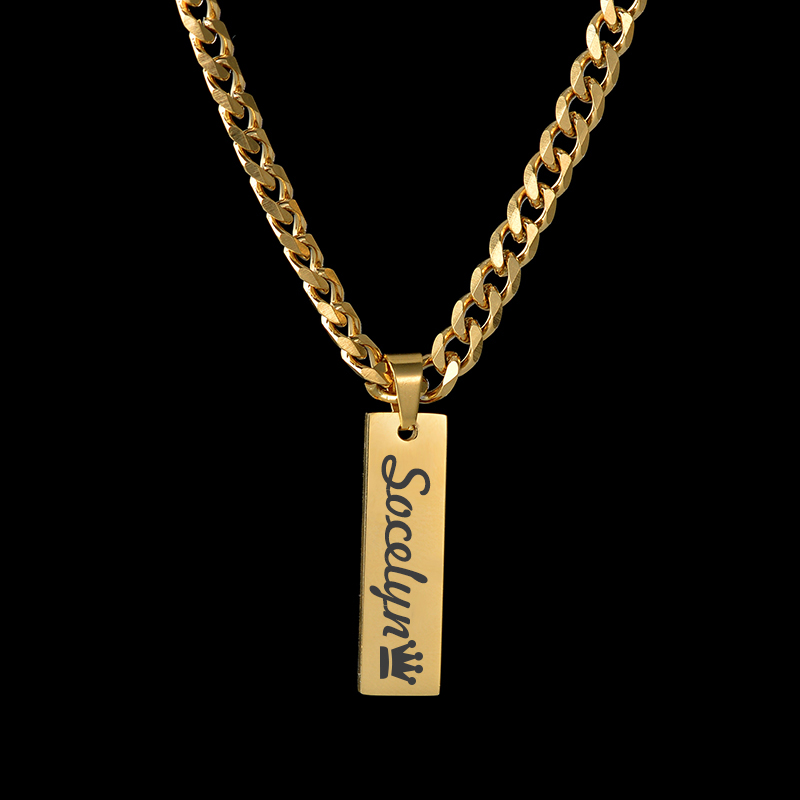 Goxijite Custom Engraved Name  - Men Fashion Rave recension och pris