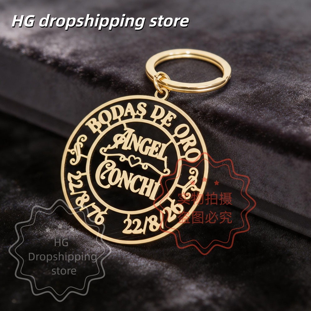 Personalized Logo Keychain Who - Men'S Fashion Gold Chain recension och pris
