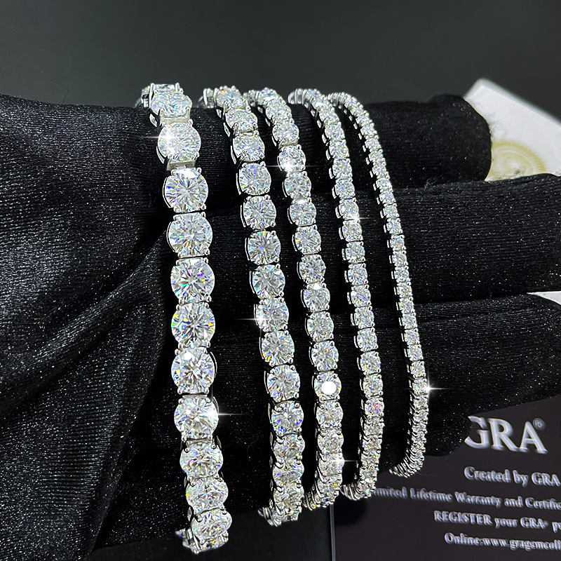2mm/3mm/4mm/5mm Moissanite Ten - Men'S Fashion Gold Chain recension och pris