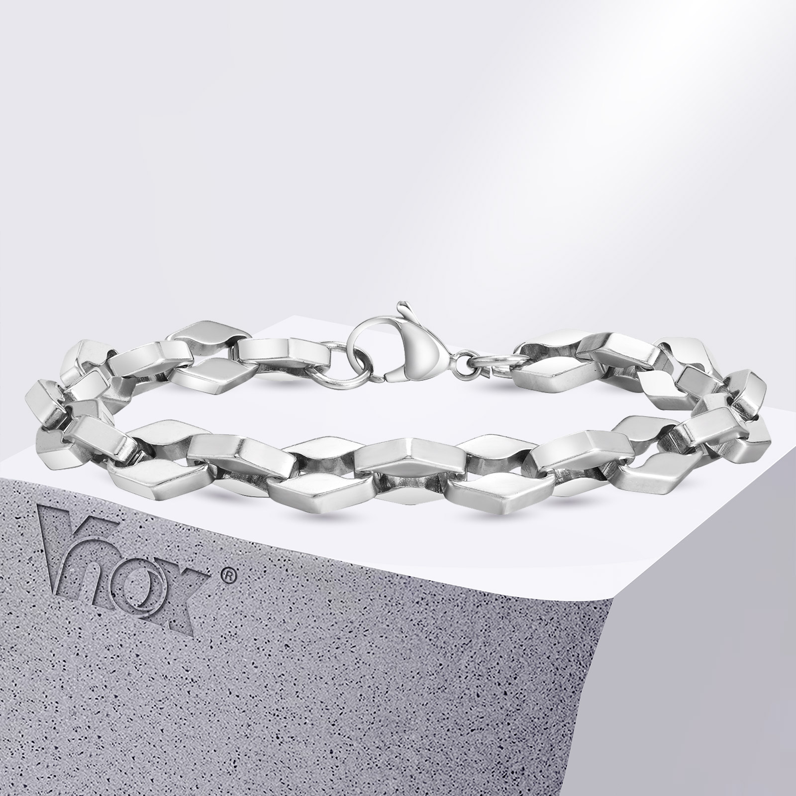 Vnox Simple Rhombus Link Chain - Mens Fashion In 1980S recension och pris