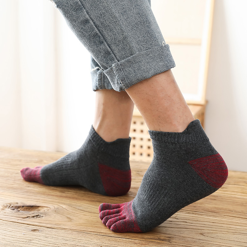 5 Pairs Mens Boys Colorful Fiv - Men'S Fashion Quarter Socks recension och pris