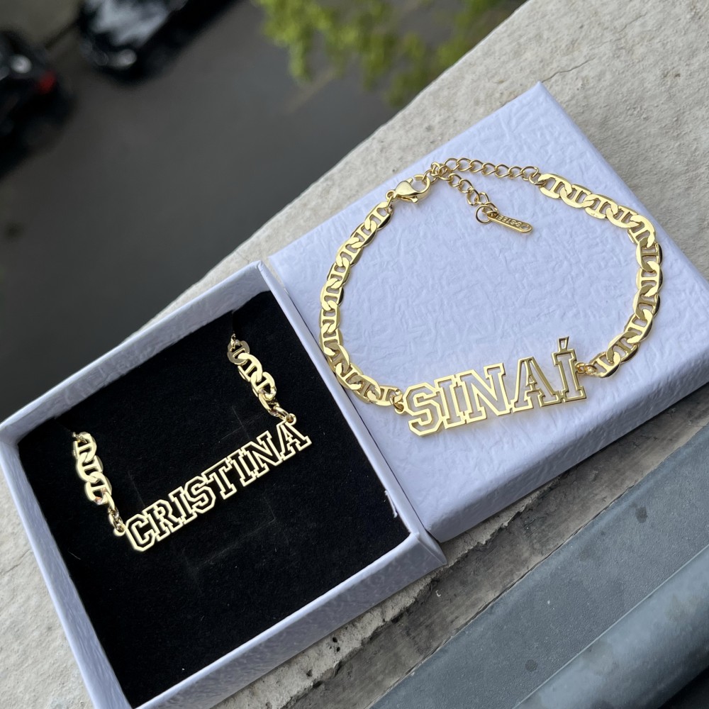 DUOYING Custom Name Hollow Nec - Men'S Fashion Gold Chain recension och pris