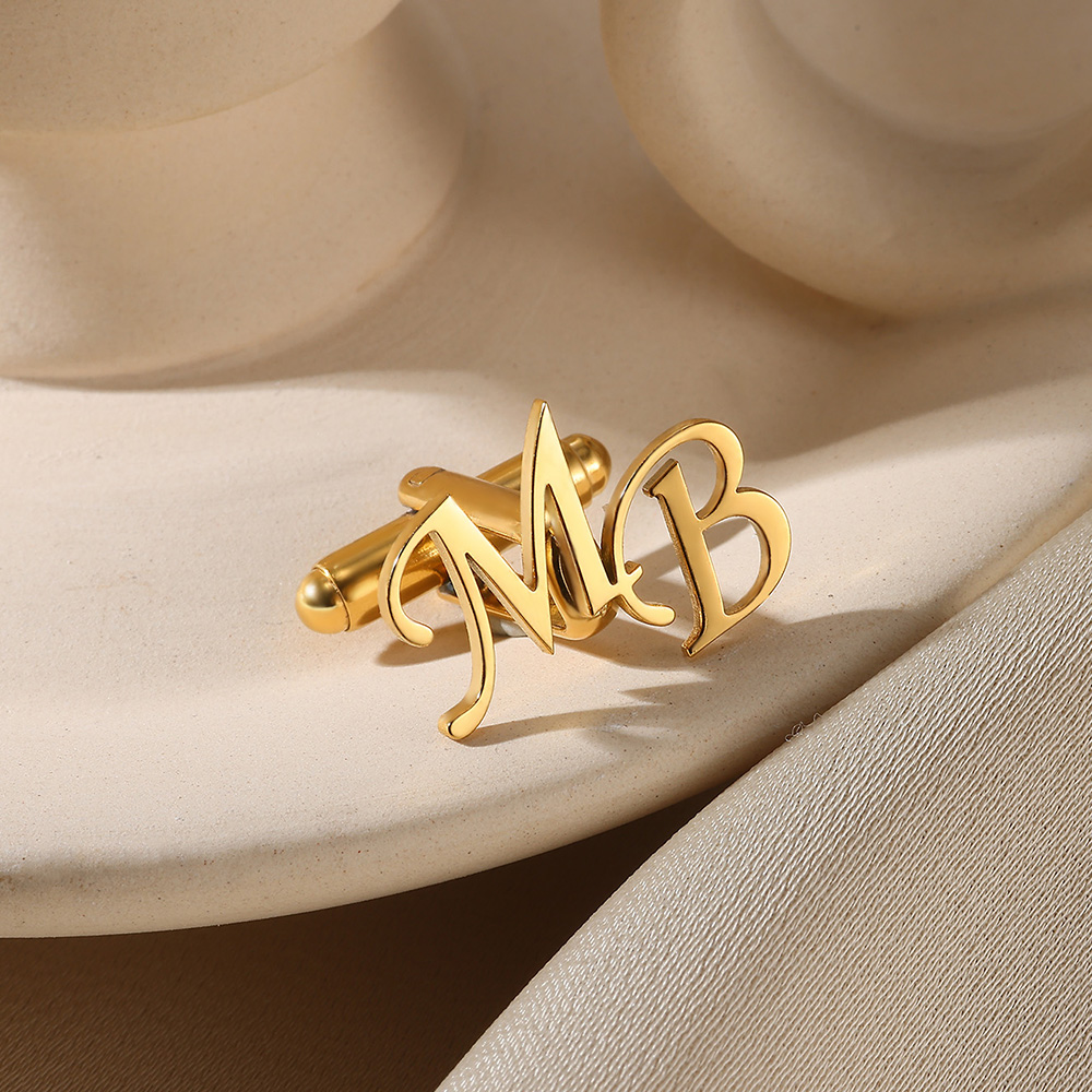 Customized Initial Letter Cuff - Men'S Fashion Gold Chain recension och pris