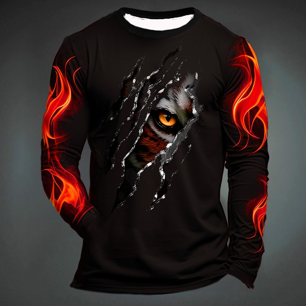 Funny Tiger Print T Shirt For  - Men'S Spring Fashion recension och pris