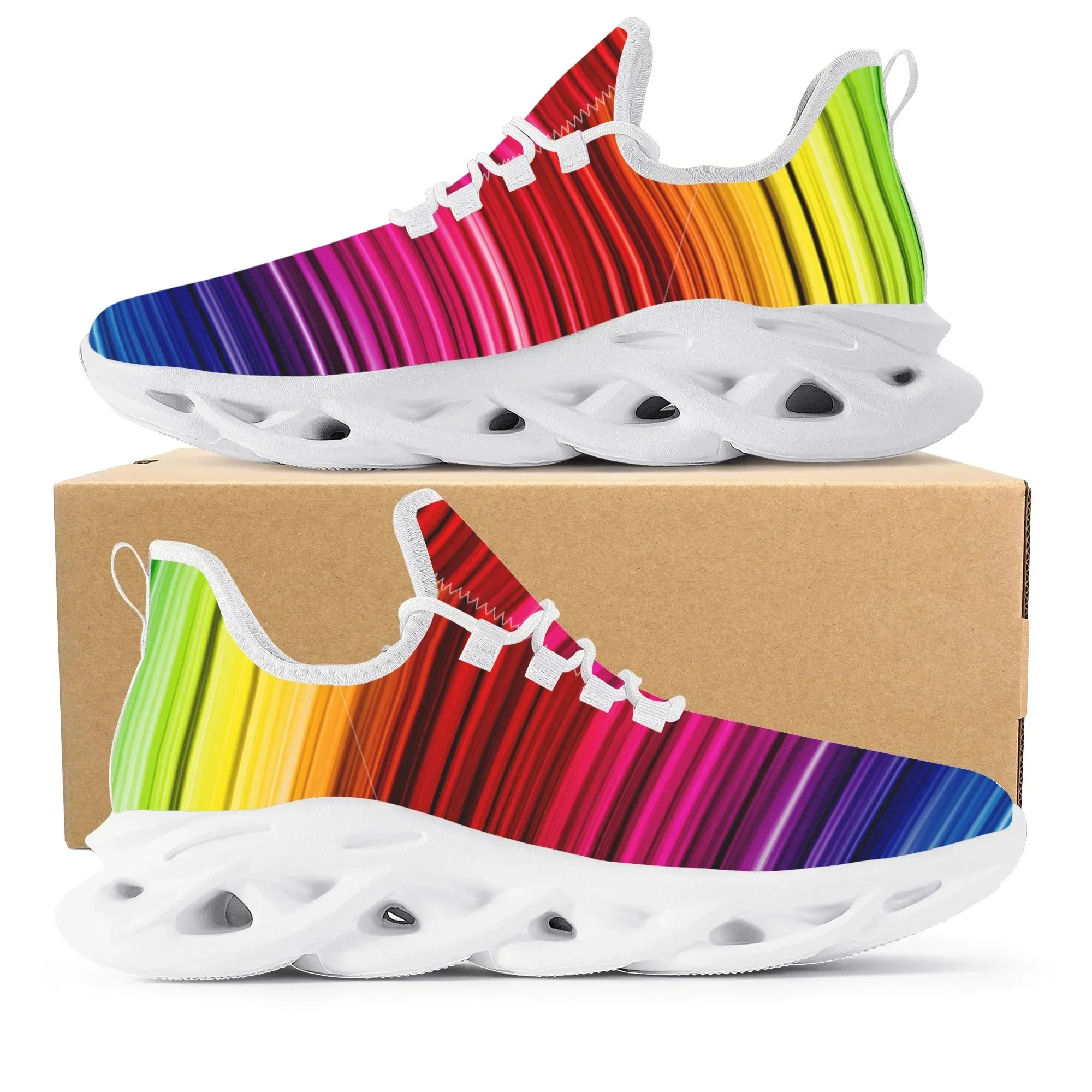 Colorful Rainbow Design Fashio - Men'S Fashion Running Shoes recension och pris