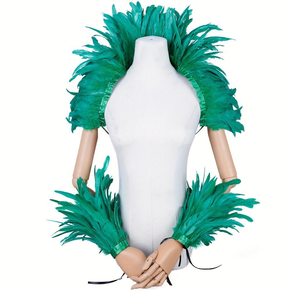 Elegant Red Feathers Women's S - Men Fashion Rave recension och pris