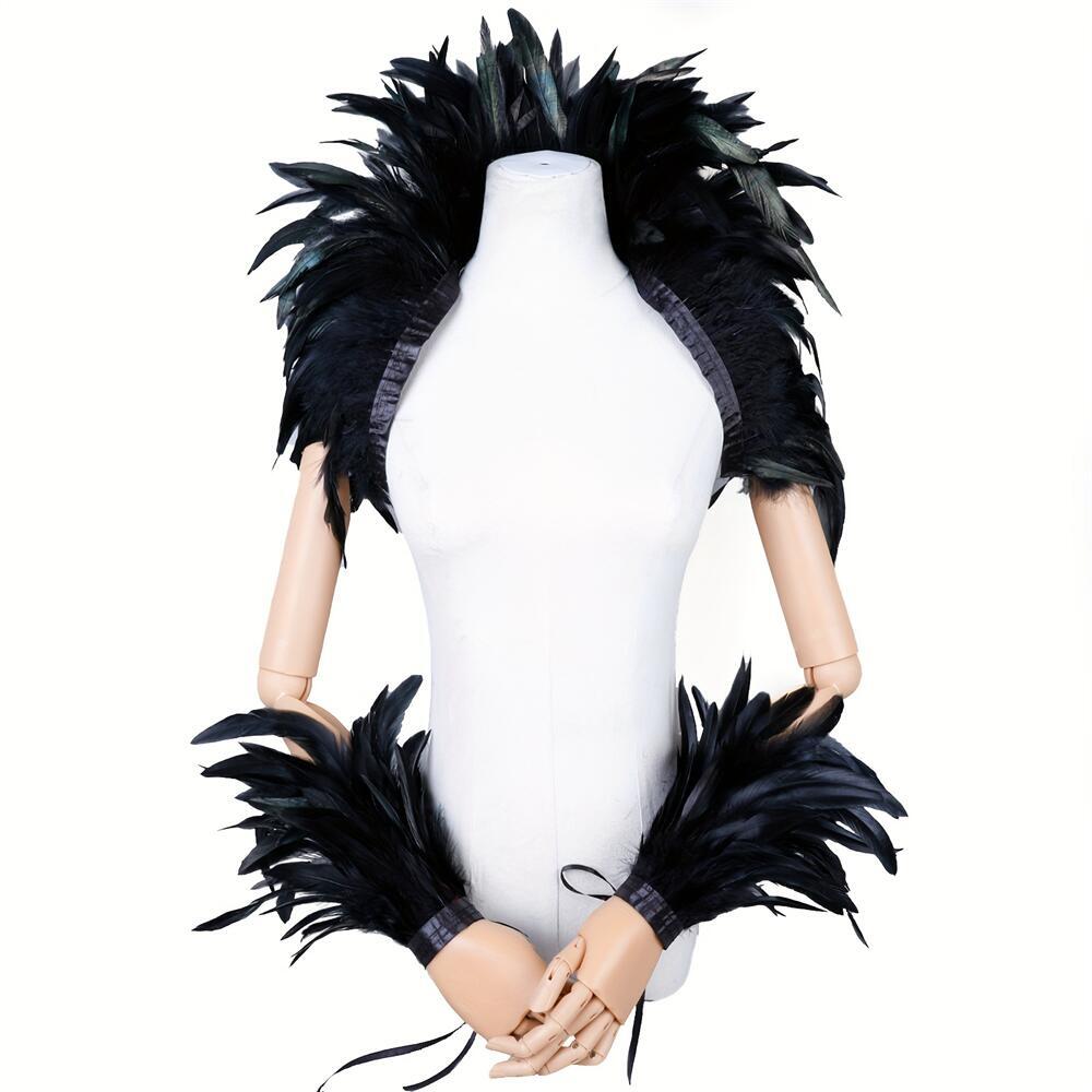 Elegant Red Feathers Women's S - Men Fashion Rave recension och pris